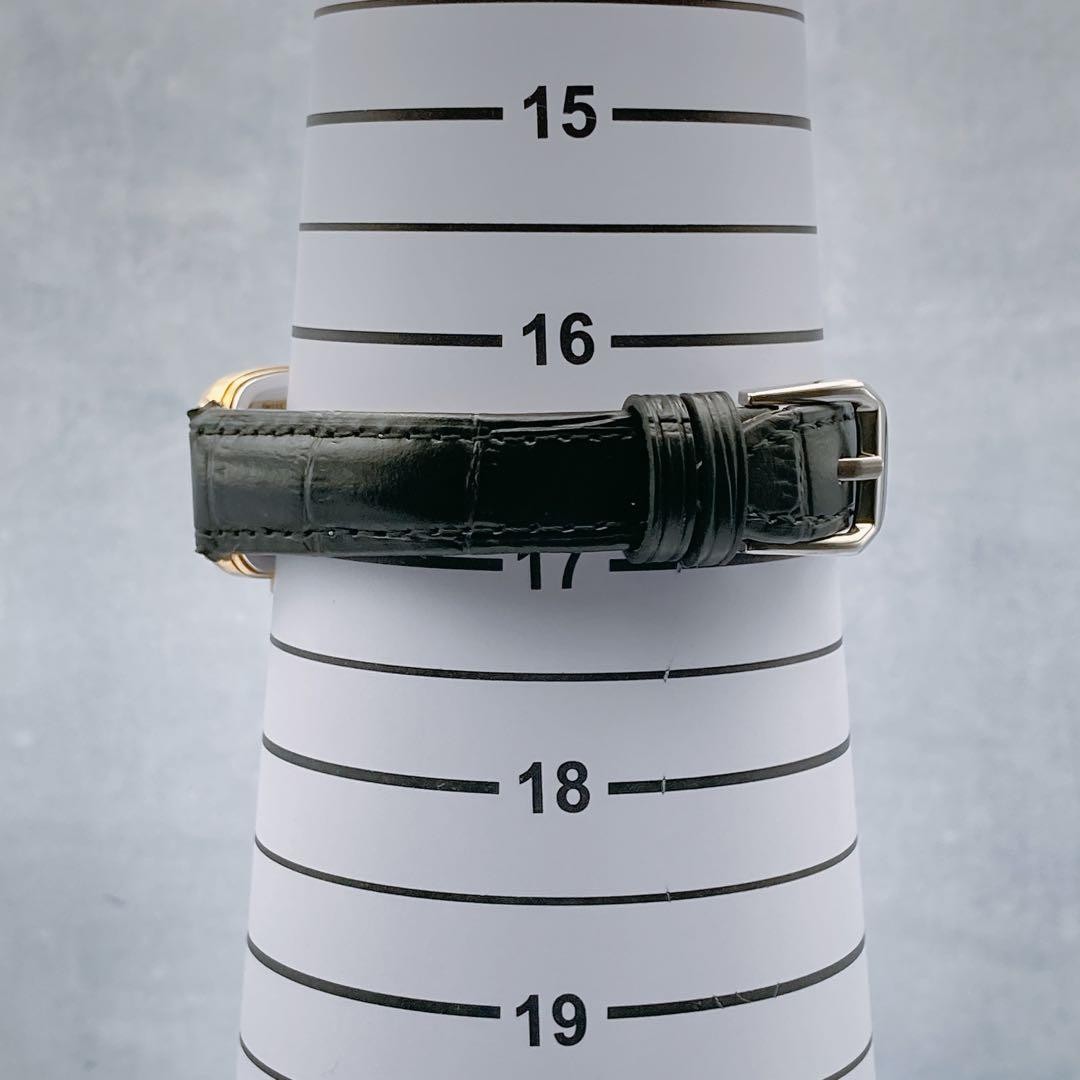 DUNHILL Quartz Date Gold Dial Rectangular Dress W… - image 10