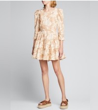 LOVESHACKFANCY Lienzo Floral-Print Short Cotton Dress 6