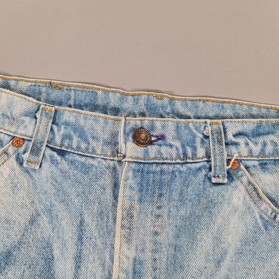 Vintage Levis Jeans Blue W31 L28 Orange Tab 505 0217 Denim 80s Rare USA Made, photo 4 of 5