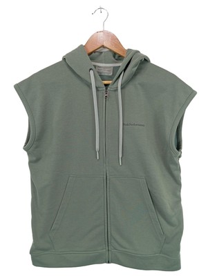 PEAK PERFORMANCE Kapuzenweste Damen Weste Gr. DE 36 khaki Casual-Look