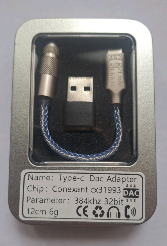 CX31993 HiFi USB DAC Type C To 3.5mm Headphone Amplifier Audio Decoder.