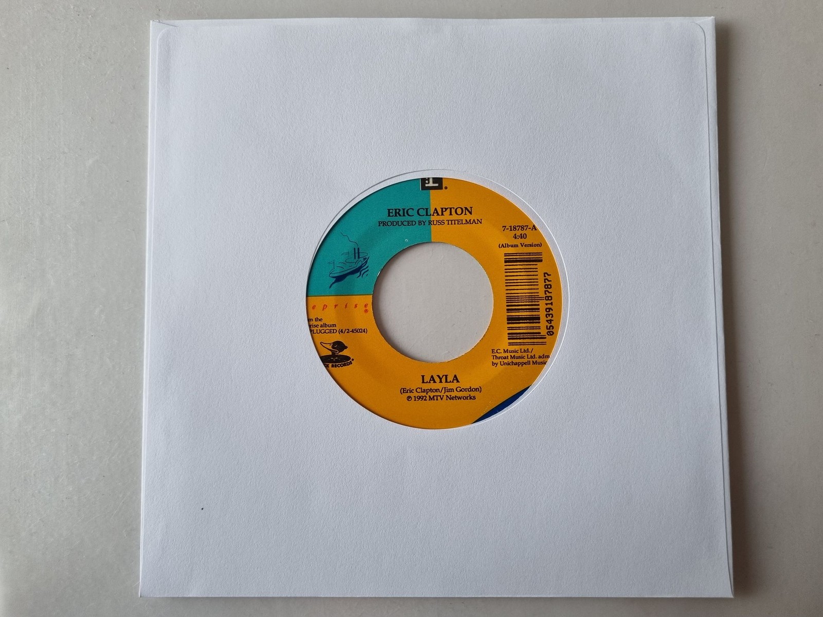 Eric Clapton - Layla 7'' Vinyl US/ MTV UNPLUGGED