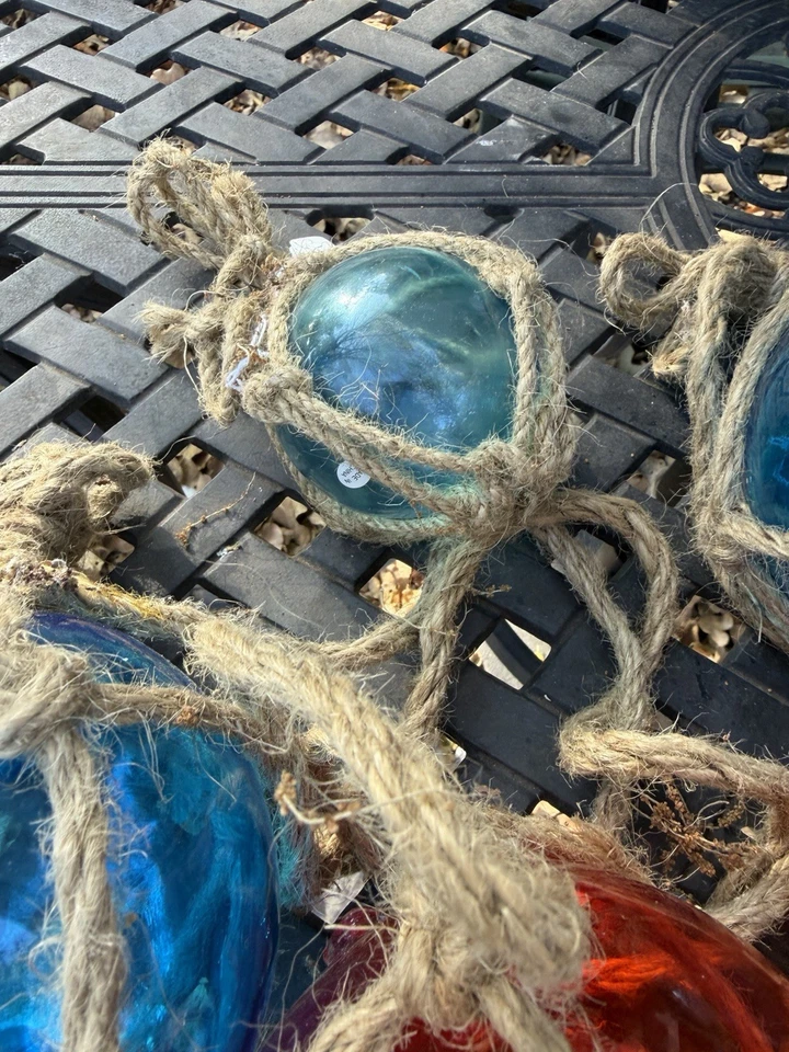 8 ШТ. 5 «СИНИЙ, ОРАНЖЕВЫЙ, 3» ФИОЛЕТОВЫЙ ЗЕЛЕНЫЙ LT BL REPRO СТЕКЛА ПОПЛАВОК МЯЧ РЫБОЛОВНАЯ СЕТЬ - Изображение 4 из 4