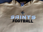 Vintage New Orleans Saints Reebook NFL Authentic Sideline Gold Hoodie XXL — photo 3