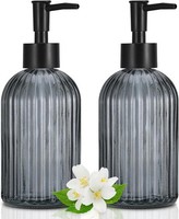 Seifenspender Glas Schwarz 400Ml Pumpspender Set FüR Bad KüChe Countertop