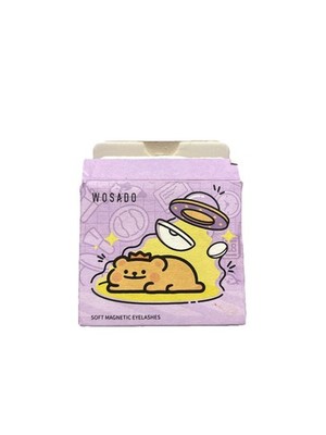 WOSADOXBearIsBug Soft Magnetic False Eyelashes Velvet Black D Curl 65 (OPEN BOX)