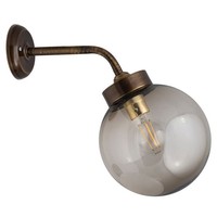 Wandleuchte Veria Messing Kugel Schirm IP43 E27 Premium AußEnleuchte Hof Haus