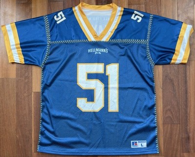 Russell Athletic Hellmann's Mayo #51 Jersey Tackle Food Waste Men's size LARGE