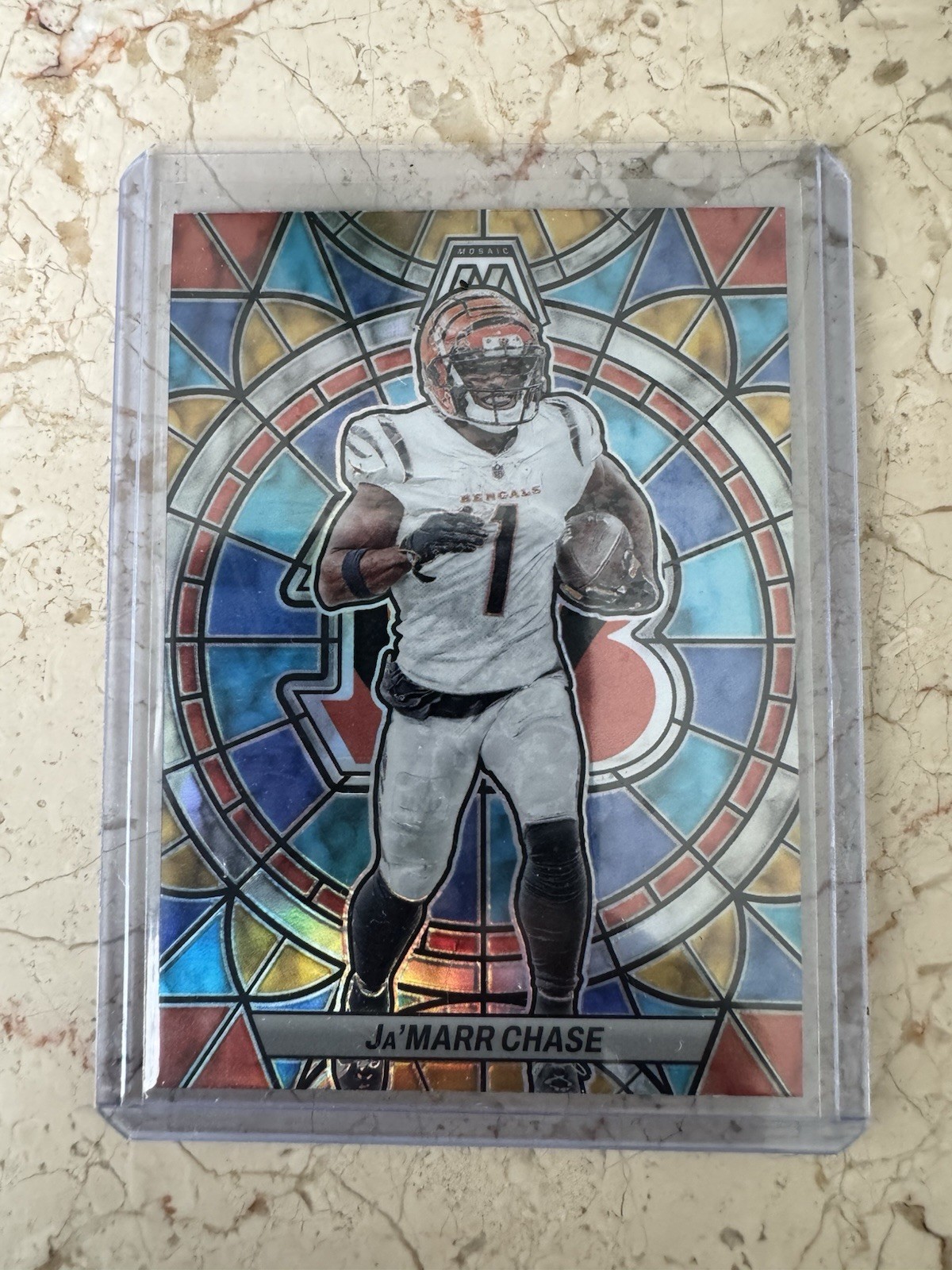 JA'MARR JAMARR CHASE STAINED GLASS 2023 Mosaic #SG13 Bengals SSP CASE HIT 🔥