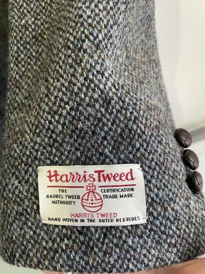 Harris Tweed Mid Denim 1 DN 2 Blazer Size 44” New With Tags. - Image 3 of 4