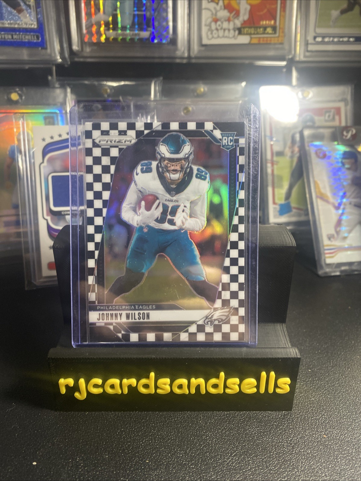 2024 Panini Prizm - Rookies Johnny Wilson #355 Black & White Checker Prizm (RC)