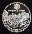 2001 HSNA Hawaii Transportation Fire Depart Jitney Bus-0.999 Silver 1 Oz Coin