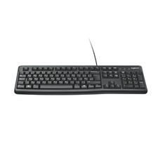 Logitech K120 Tastiera con Cavo per Windows, USB Plug-and-Play, Dimensioni Stand