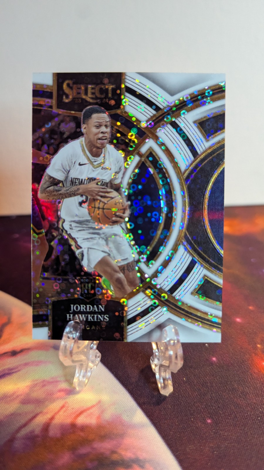 2023-24 Panini Select Jordan Hawkins Premier Level White Disco /75 #124