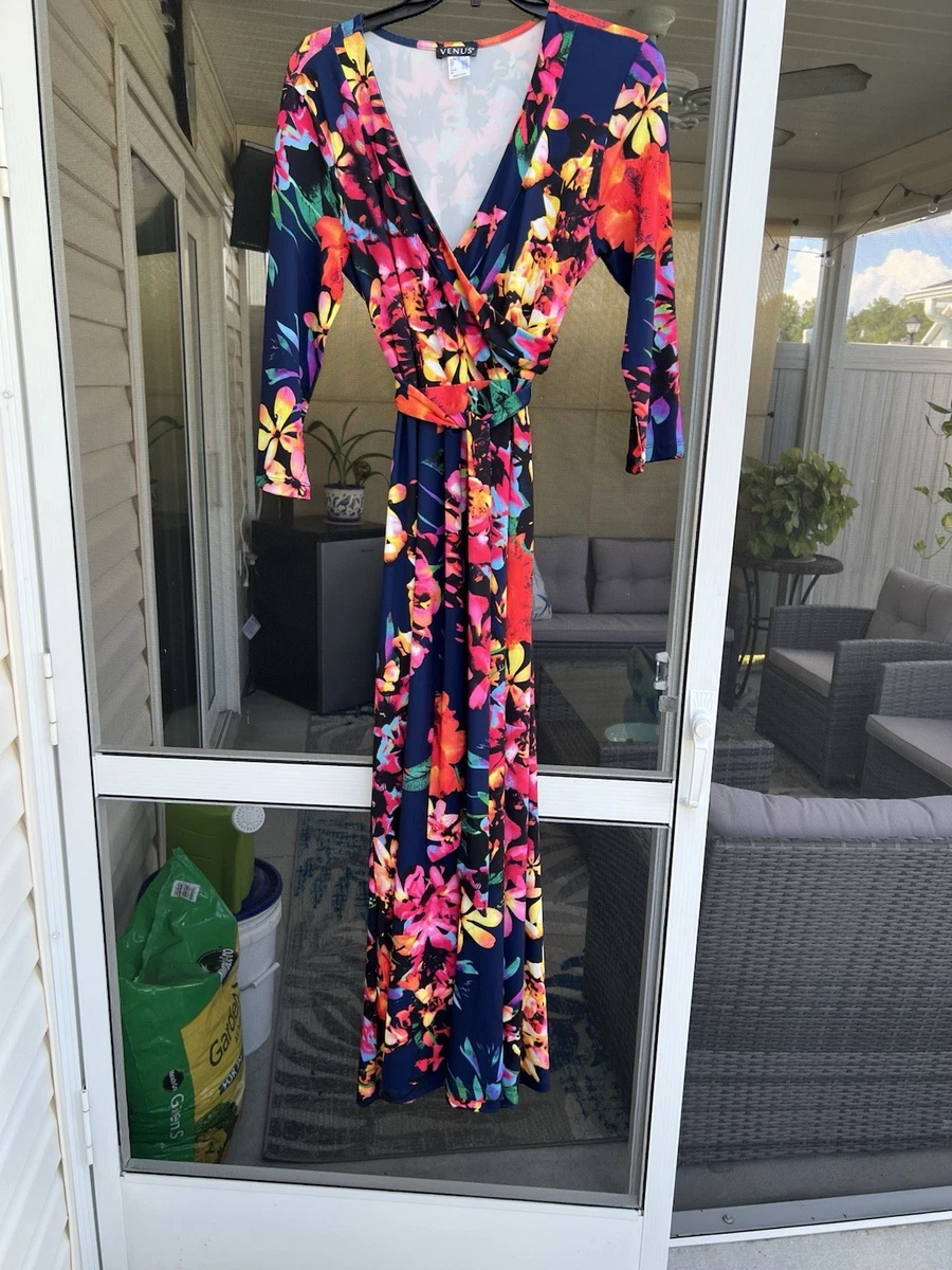 low country casual dress code VENUS Plunging Knot Maxi Dress | Ensign Blue