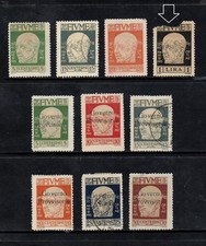 FIUME - ITALY _ 1920-21 'GABRIELLE D'ANNUNZIO' mixture 10 _ MH-USED ____(939)
