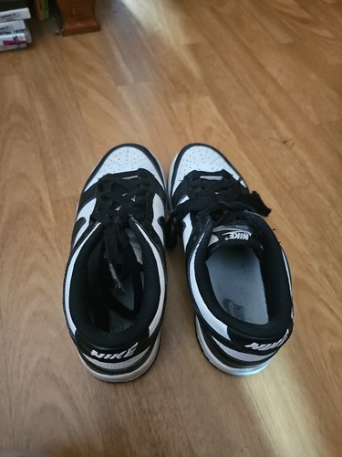 Nike Dunk Low Panda Black White Youth Sneakers Shoes Size 4Y CW1590-100 - Picture 2 of 8