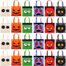 30 Pcs Halloween Trick or Treat Bags Small Halloween Tote Bags with Handles R...