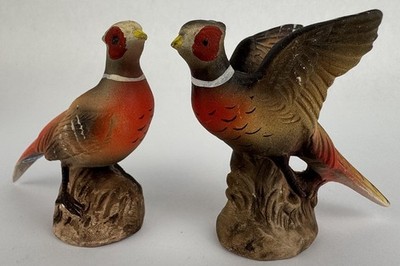 Ring Neck Pheasant Salt & Pepper Shakers Exco Japan Vintage