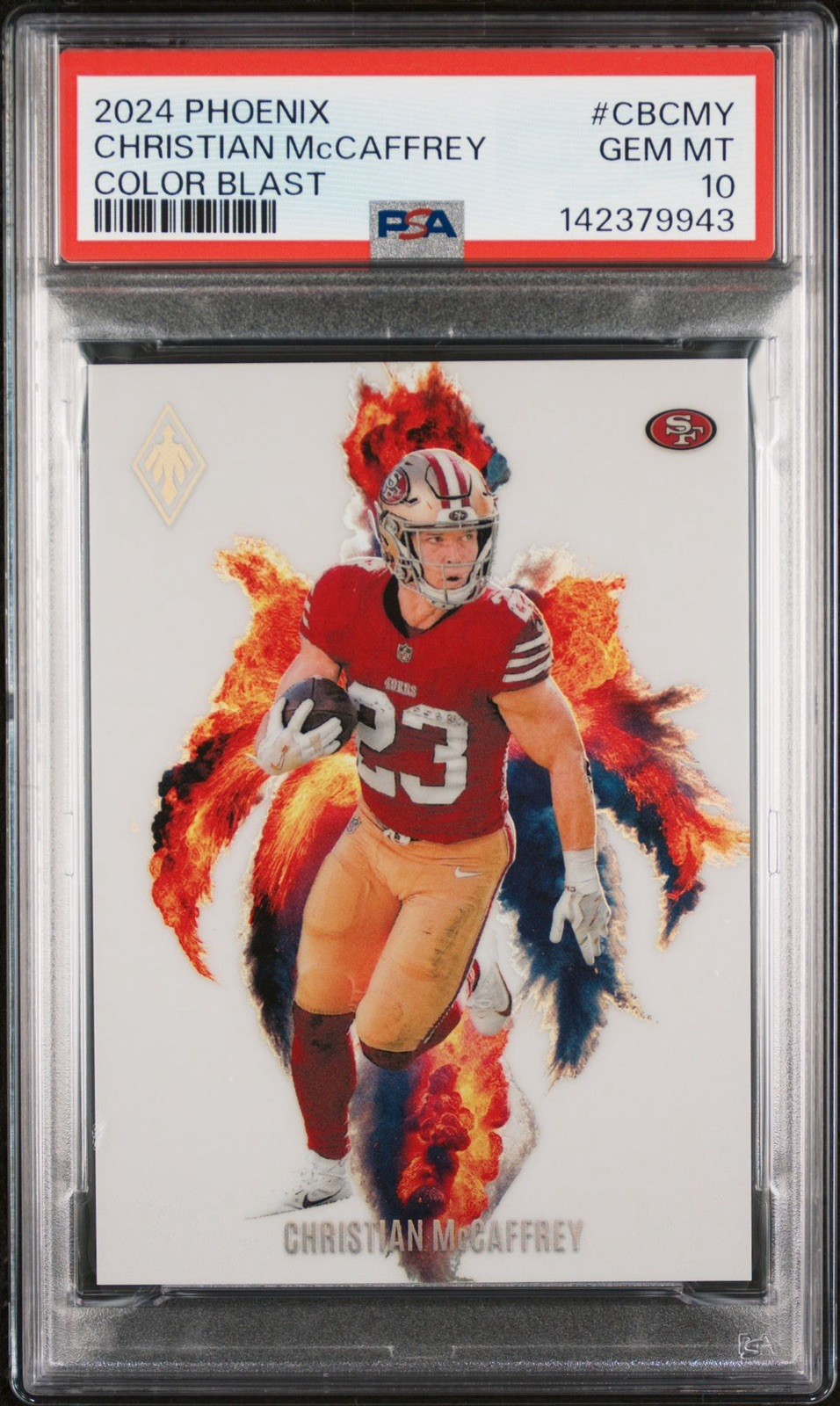 2024 PANINI PHOENIX CHRISTIAN MCCAFFREY COLOR BLAST PSA 10 GEM MINT