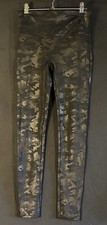 SPANX Faux Leather Legging Womens M Matte Black Camo High Rise