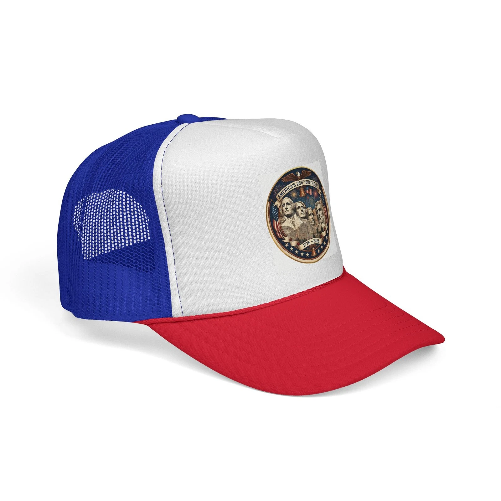 Happy 250th Birthday America From Mt Rushmore Trucker Hat