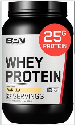 BARE PERFORMANCE NUTRITION BPN Whey Protein Powder - 27 Servings Vanilla 9/2026