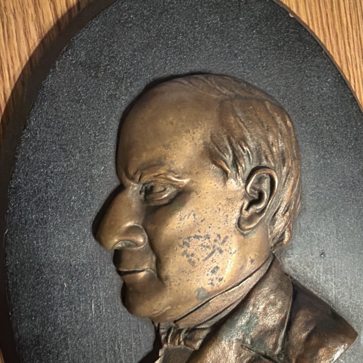 President William McKinley Political bronze wall plaque 11-1/4x8-1