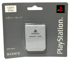 Sealed Genuine Sony Playstation 1 Memory Card 1MB Light Gray PS1 Official
