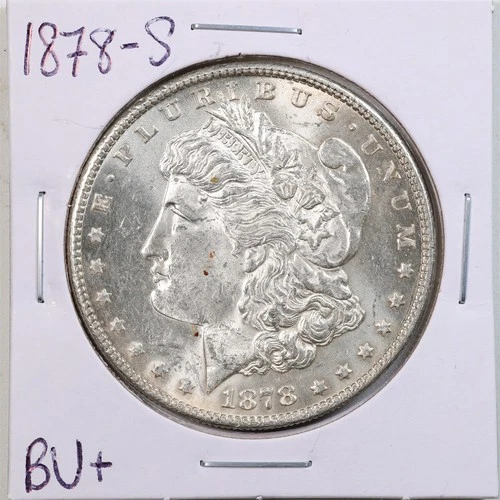 1878-S $1 Morgan Silver Dollar in BU+ Condition #5904