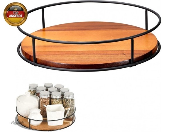 Drehteller Organizer Lazy Susan Drehbar GewüRz Organizers KüChen GewüRzregal Sc-image