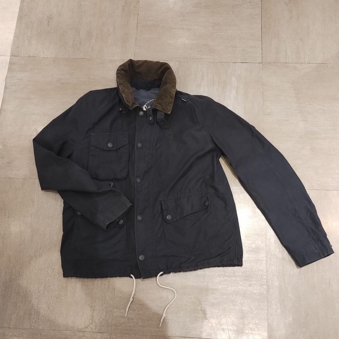 Barbour Spey Non-Wax Jacket Blouson Coat Men Size M Dark Navy | eBay