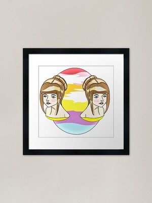 Wie im Spiegel schauen Gerahmtes Kunst Gerahmtes Wandbild Poster Leinwanddruck Bild