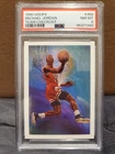 NBA Hoops Michael Jordan Bulls Art Card Team Checklist #358 PSA 8