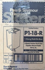 P&S/Slater P1-18-R (100 PCS) Plastic 1-Gang Captive Nail Boxes