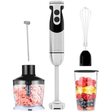 Pro titanium reinforced 5-in-1 immersion hand blender, powerful motor 