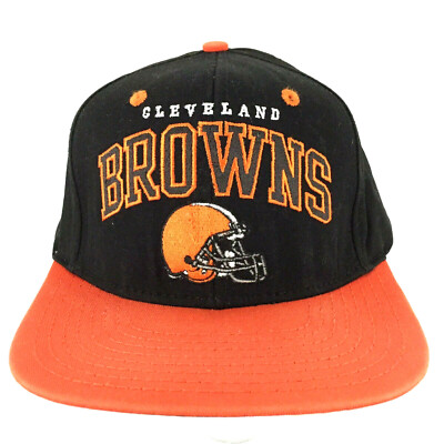Cleveland Browns Cap Helmet Spell Out Logo Reebok NFL Football Snap Back Dad Hat
