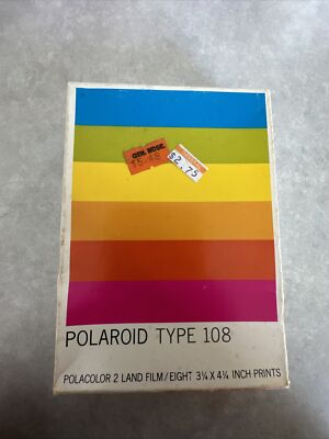 Vintage Polaroid Colorpack Film Polacolor Land Film Type 108 Expired Aug  1978