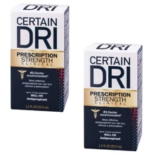 2pk ✨ Certain Dri Clinical Strength Antiperspirant Roll-On 1.2oz Max Sweat Prote