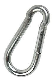 Carabina enchapada de 12 mm x 140 mm, mosquetón cargado con resorte, gancho a presión camping X 1 - Imagen 8 de 8