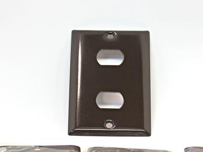Metal Bryant E53420 Electrical Light Switch Plate Cover Brown 1 Gang 2 Device