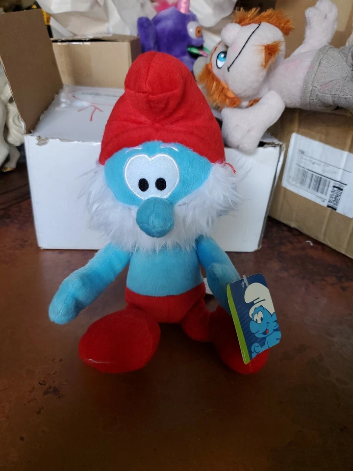 Papa Smurf Plush 12" Kellytoy Peyo Smurfs Stuffed Animal Kelly Toy Beard 2013 - Image 2 of 4