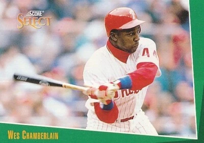 #217 PHILADELPHIA PHILLIES WES CHAMBERLAIN # BASEBALL CARD SCORE SELECT MLB 1992 - Photo 1/2