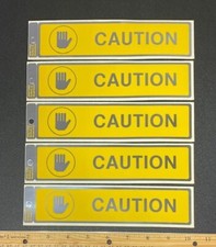 SPECIAL!! ⭐5 FOR 1 PRICE⭐ CAUTION BUSINESS EQUIPMENT DANGER DECALS STICKER SIGNS