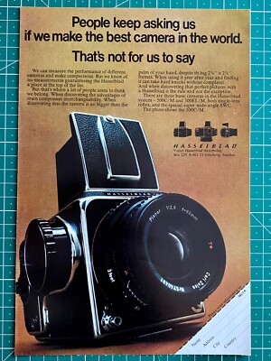 1975 Hasselblad Camera Kamera Original Vintage Advert Werbung Reklame