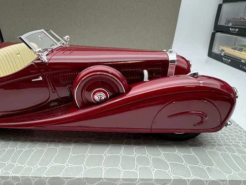AMC 1/18 Mercedes Benz 540K W29 Stromllnien Roadster 1936 Erdmann & Rossi Red - Picture 12 of 16