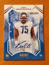 2021 Playoff Rookies Auto Red Zone #261 Levi Onwuzurike Washington Lions 