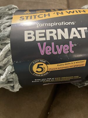 Yarnspirations Bernat Velvet Yarn Mint Chip Stitch 'N Win