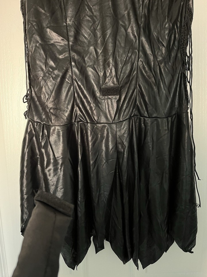 fancy dress costume faux leather black cat Halloween S Small 4 6 8 sexy