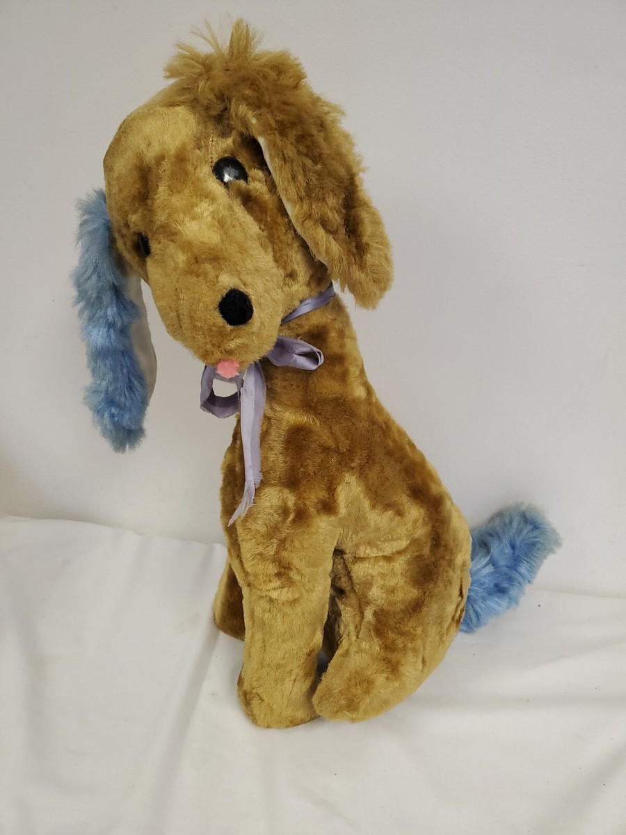 VINTAGE Dollcraft Novelty Large Stuffed Toy Plush Dog- 19 Brown